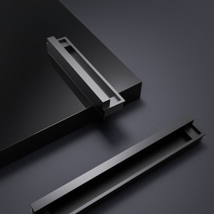 批发哑黑色榻榻米隐形拉手移门嵌入式扣手隐藏抽屉暗拉手柜门把手