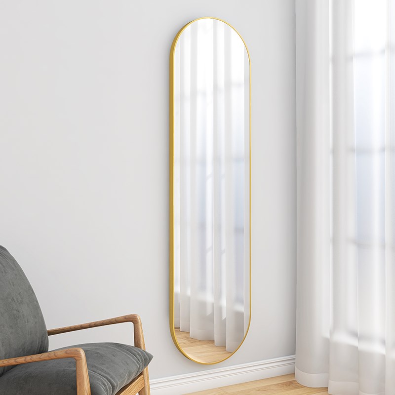 铝合金穿衣镜挂墙全身镜子t壁挂粘贴家用简约贴墙试衣镜ins网红