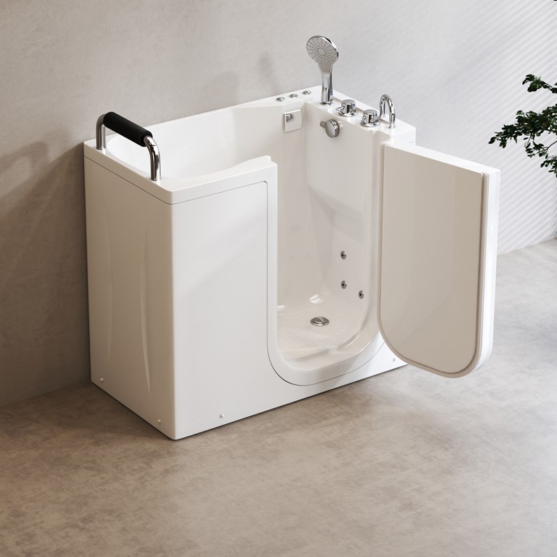 步入式老人侧开门浴缸家用无障碍坐F式深泡小户型按摩恒温亚克力