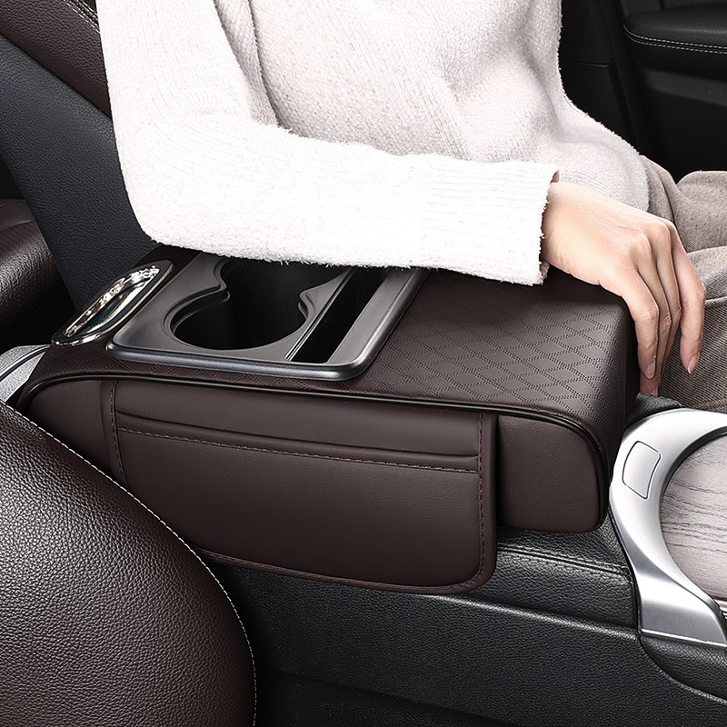 新款汽车扶手箱垫加高p加长车载抽纸盒侧边收纳袋五合一四季通用