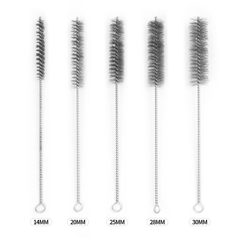 不锈钢丝炉通扫刷圆形管道刷工业清洗铜管刷抛光除锈刷试管刷管刷