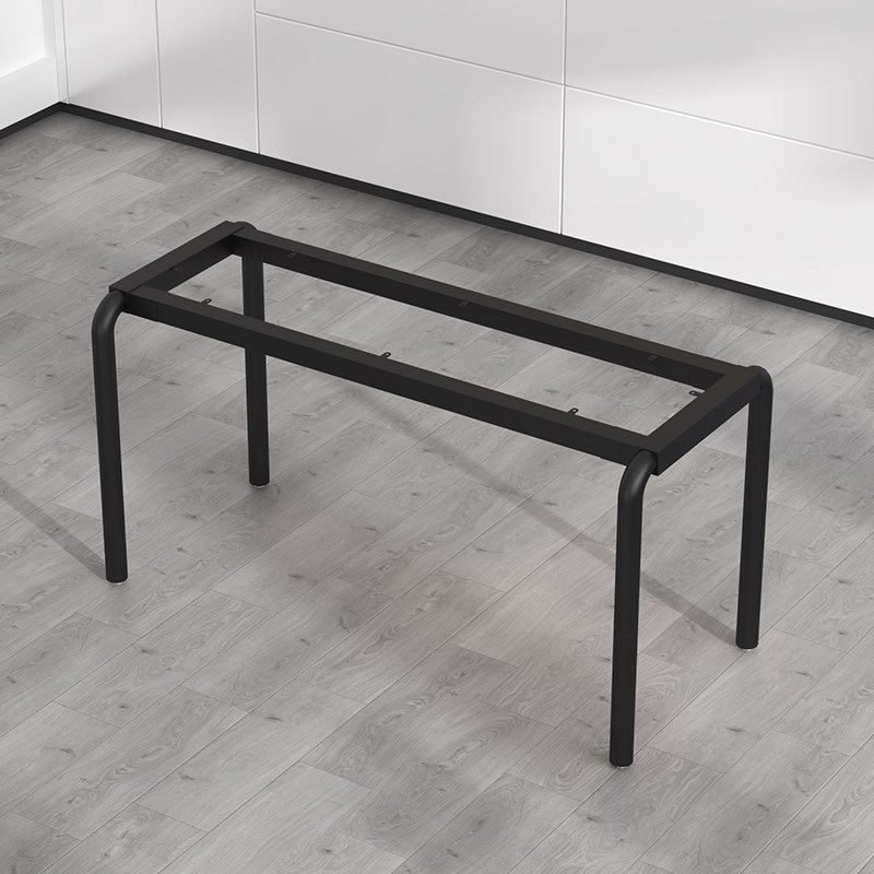 餐桌腿支架吧台桌脚铁艺烤漆支架办公桌金属桌架S简约铁架子腿定