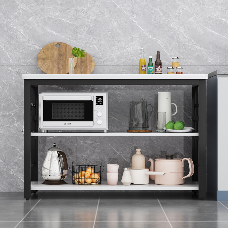 岩板厨房置物架切菜桌落地多层家用操作台微波炉烤箱X收纳架储物