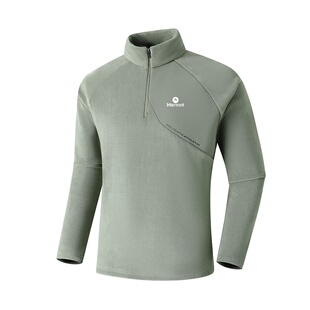 MARMOT马魔山春秋季户外时尚运动风半拉链立领抓绒卫衣男士训练服