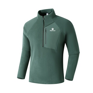 MARMOT马魔山半拉链卫衣男士户外时尚休闲运动外套抓绒立领套头衫