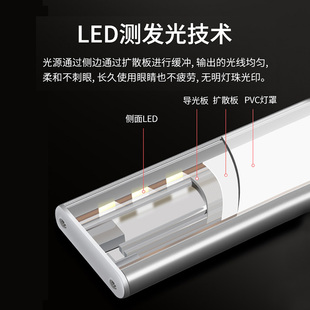 W9YX免布线厨房LED手扫感应灯条 人体感应过道衣柜酒柜灯家用充电