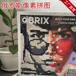 饰画人像情侣手工生日礼物 QBRIX微颗粒像素画拼装 DIY照片装