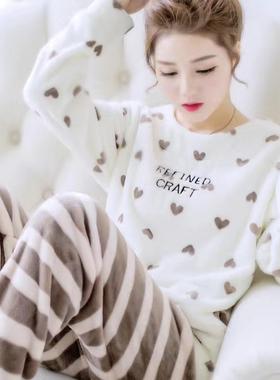 2024 winter ladies warm pajamas women pyjamas nightwear girl