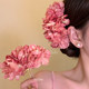 樱落粉黛 氛围感粉色花朵发簪古风汉服旗袍发钗新娘头花度假头饰