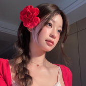 Caro同款 红色玫瑰花发夹女侧边夹子刘海夹海边发饰新年拍照头饰