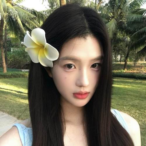 超仙度假风鸡蛋花发夹
