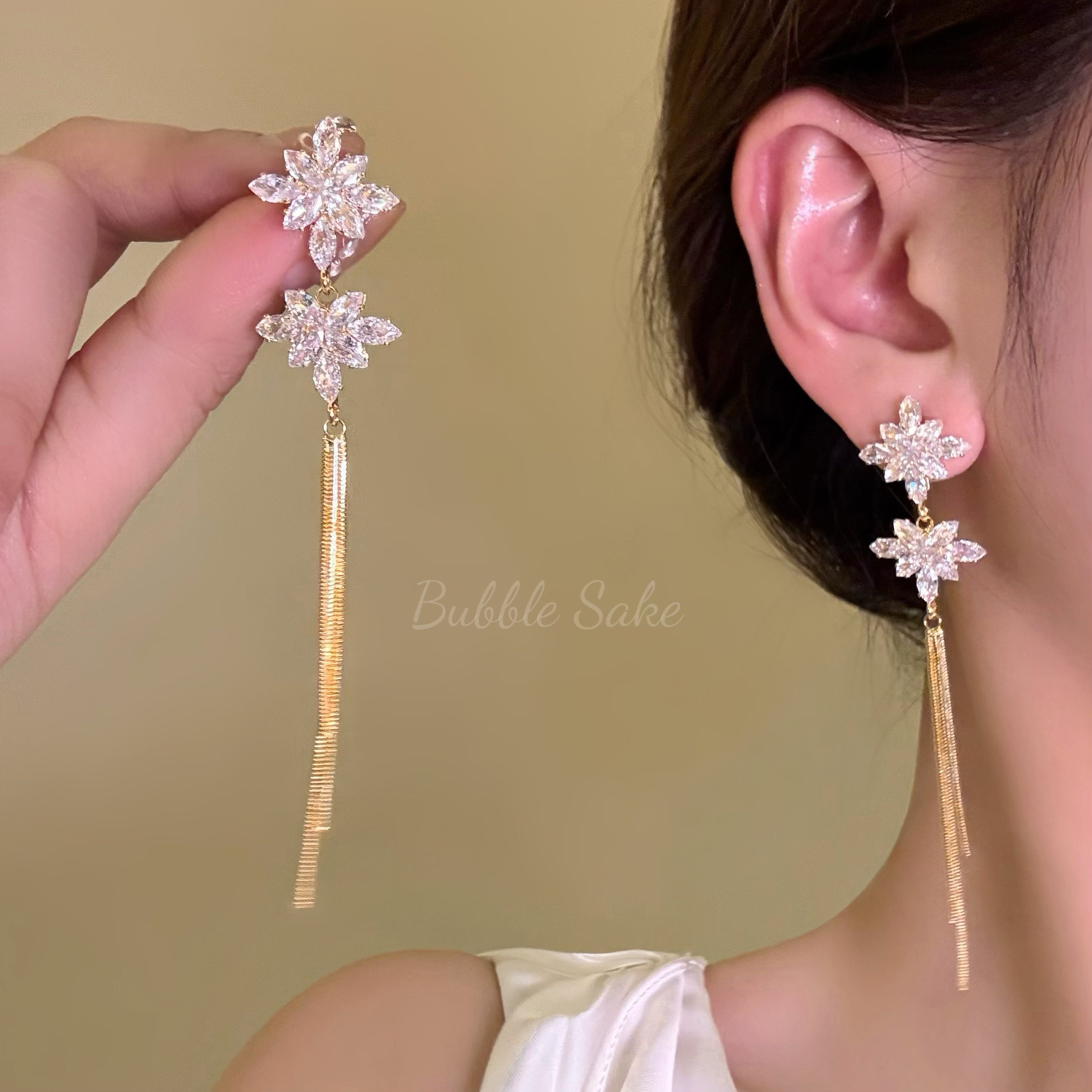 智系大女主 金色花朵流苏耳环长款轻奢高级感气质宴会晚礼服耳饰,饰品/流行首饰/时尚饰品新,耳钉,淘宝优惠券,粉丝福利购,淘宝优惠卷