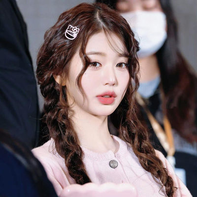 张元英同款粉色kt猫BB夹