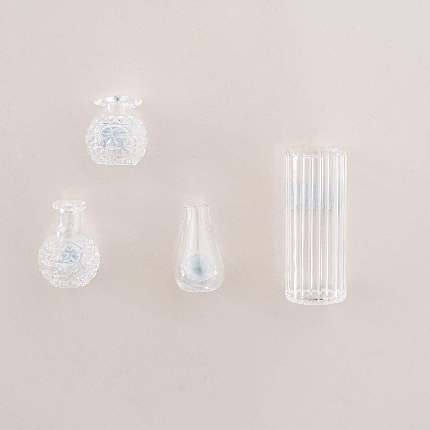 简约透明玻璃迷你花瓶冰箱贴磁吸水培插花创意家居装饰花器