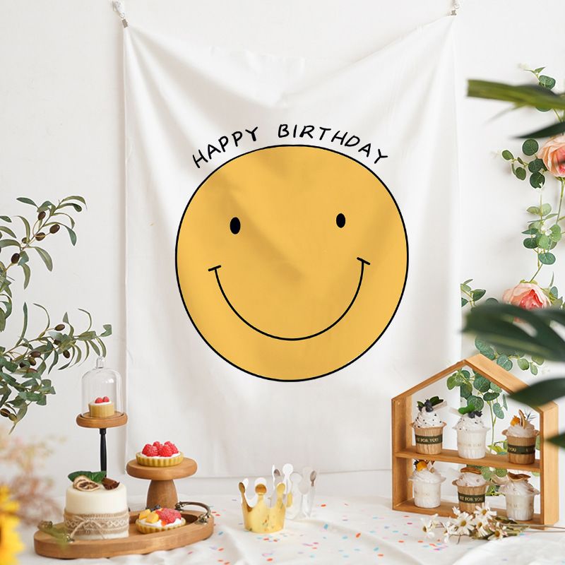 ins网红生日挂布挂旗挂毯派对场景布置拍照墙面生日装饰墙布