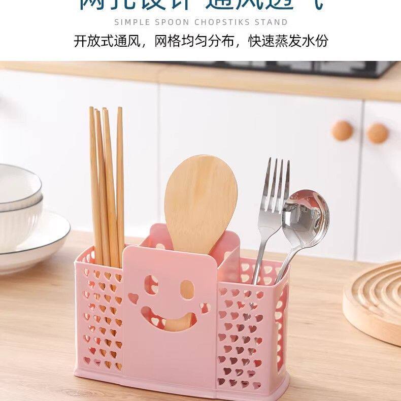 厨房壁挂多格沥水筷桶新款餐具收纳盒放勺筷篓置物筷子筒