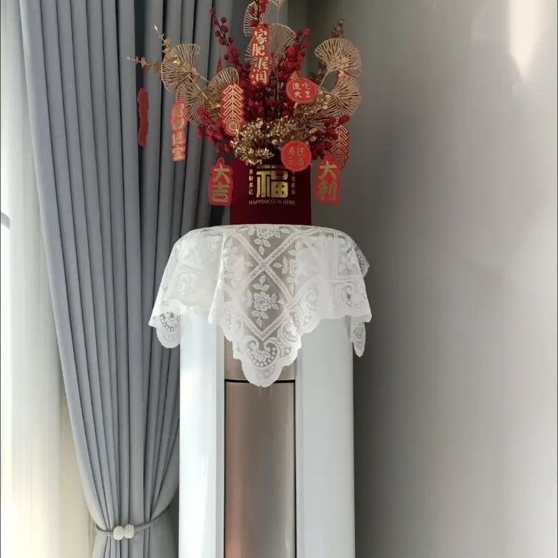 万能蕾丝盖布空调冰箱微波炉电视机床头柜通用防尘布艺罩布