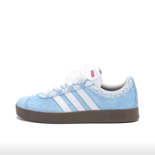 【定制球鞋】Adidas neo VL Court 2.0芭蕾风甜海盐冰蓝板鞋