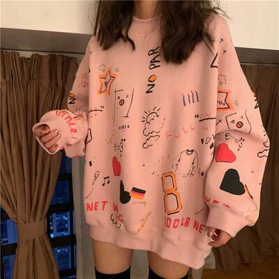 Ladies' loose casual round-necked sweaters女生宽松 圆领