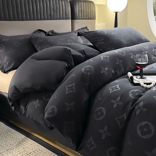 4pc Bed Fitted Sheet Sets Bedding Set Bedcover elastic band