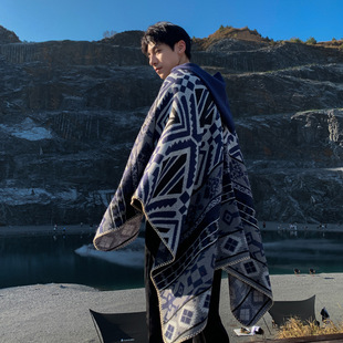 Luxury Hooded Cape Poncho Cloak Pashmina Wool Scarf Shawl