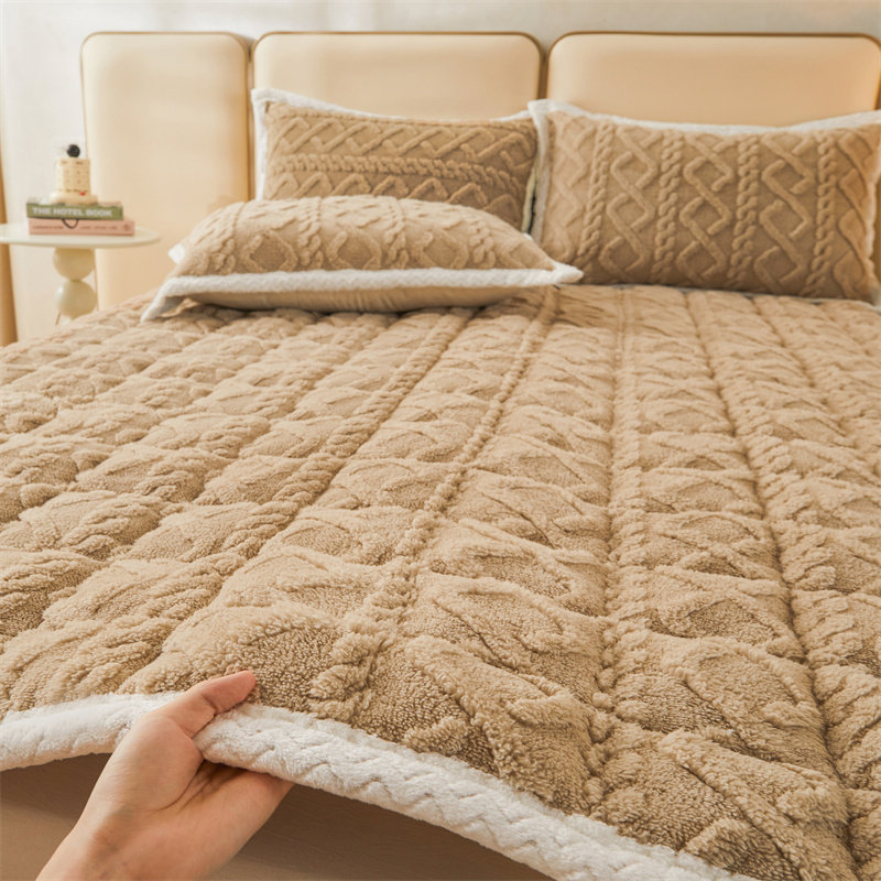 Plush mattress topper bedding cover mattress pad single/doub