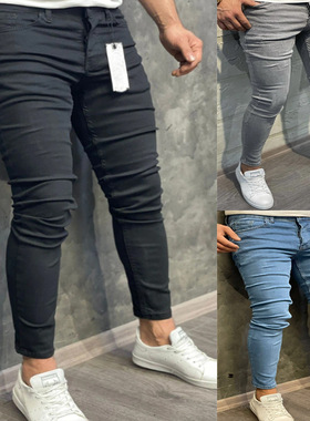 High Quality Stretch Casual Pant Trouser Men Jeans弹力牛仔裤