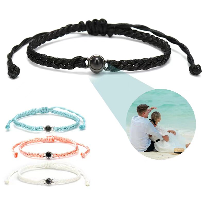 custom  bracelets with picture inside  projection photo gift