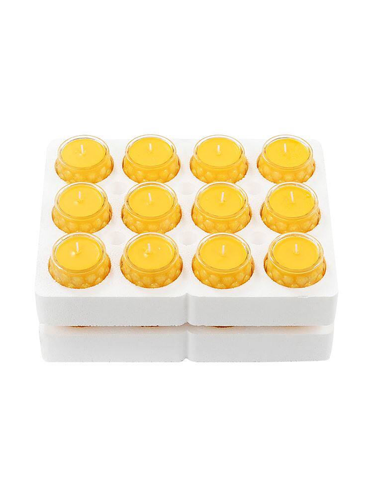 欧斯特 24小时酥油灯莲花灯 无烟酥油蜡烛家用长明灯杯灯烛台灯盏