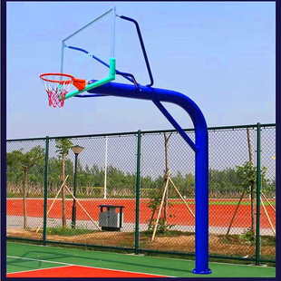 圆管篮球架篮球架地埋式 固定圆管户外学校篮球架圆管海燕式 篮球