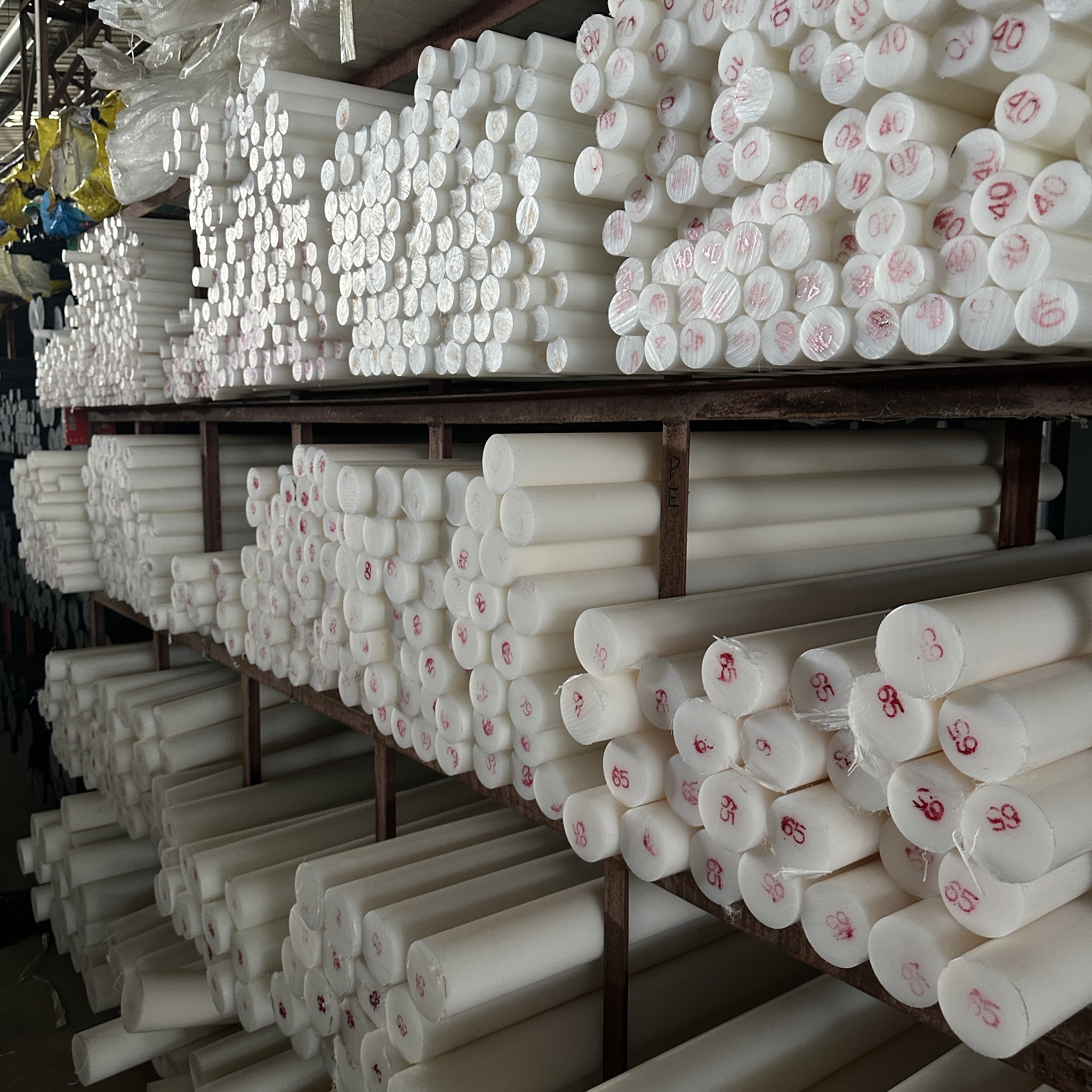 实心圆柱尼龙塑料棒PA66尼龙棒3-600mm大直径加工定制