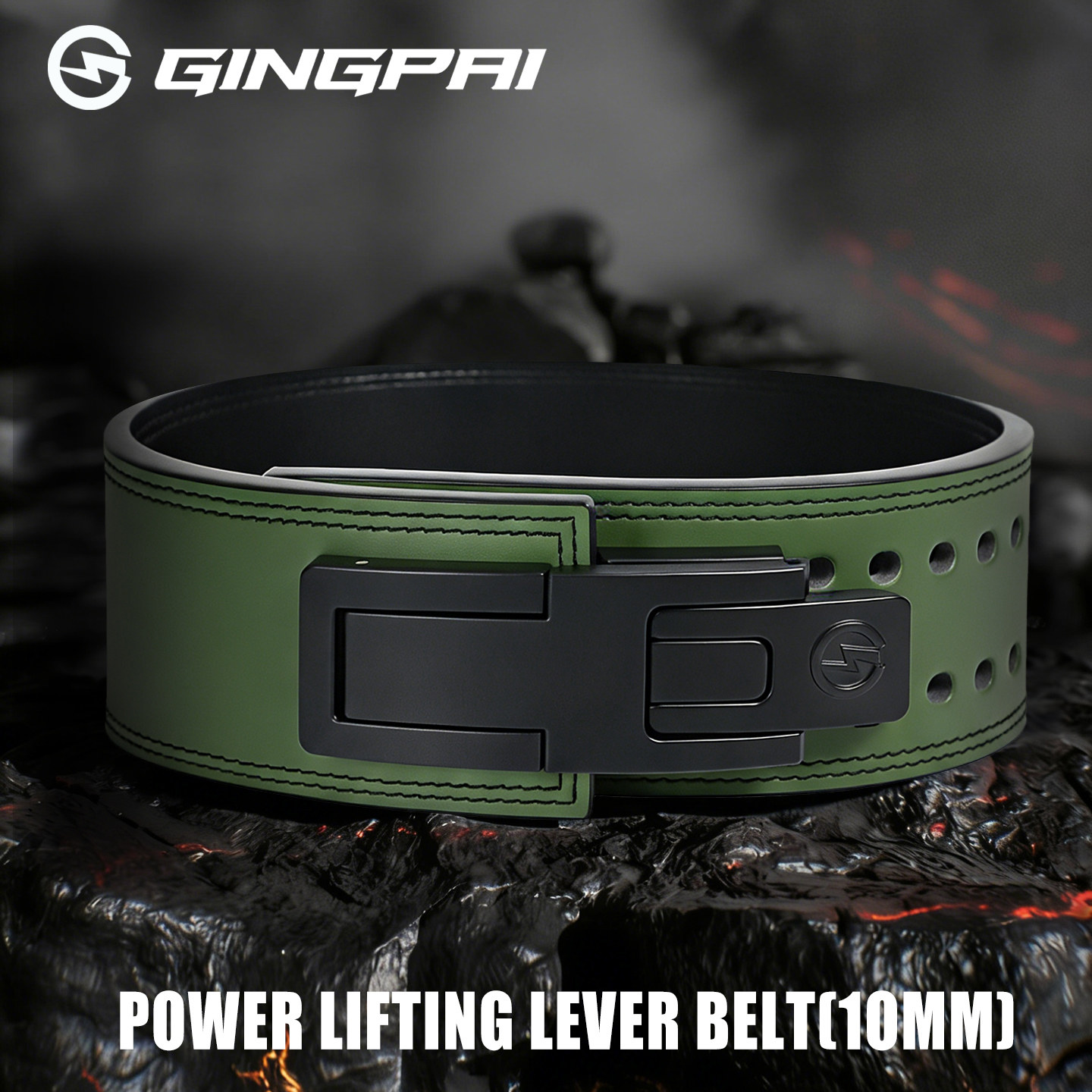 健身快扣腰带男士力量举重硬拉深蹲护腰带女款专业负重牛皮带加厚