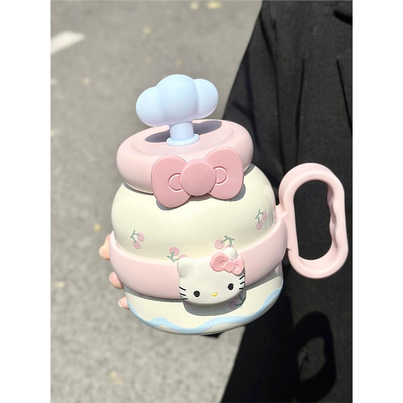 保温杯大容量hellokitty高颜值