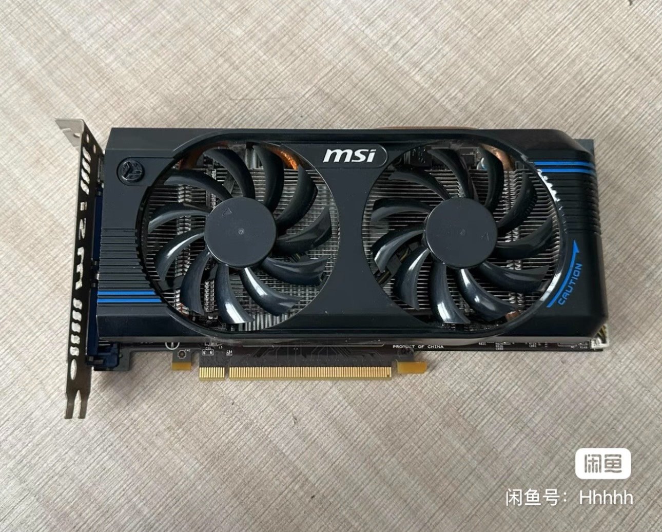 微星完好拆机显卡n560gtx,至尊1g显卡,双dvi接口和