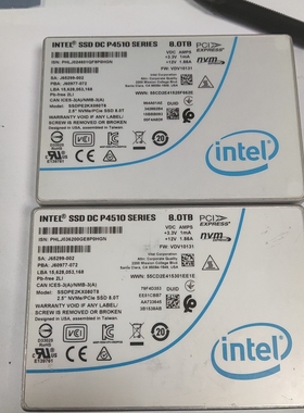 intel 英特尔 Nvme  U.2 P4510 8TB