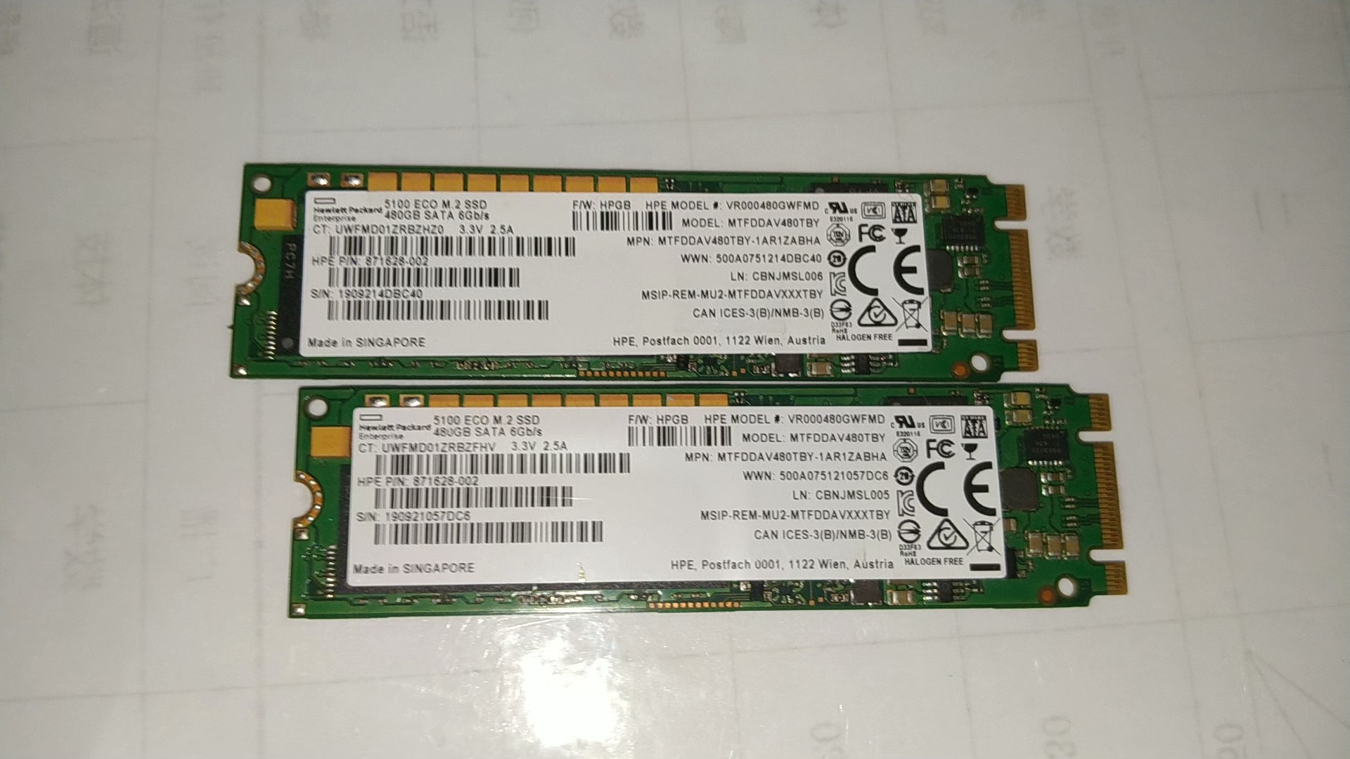 hpe  现货20个 惠普 镁光  5100 eco M.2