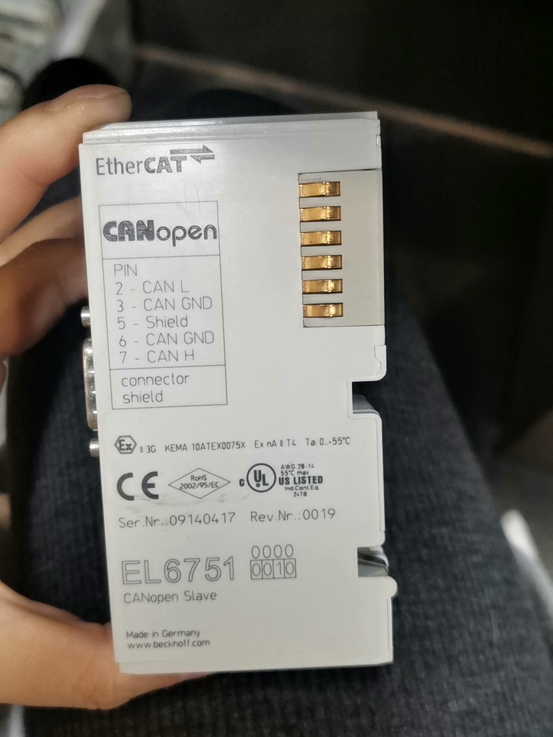 倍福模块EL6731成色漂亮，功能正常，有需要的老板欢迎来咨