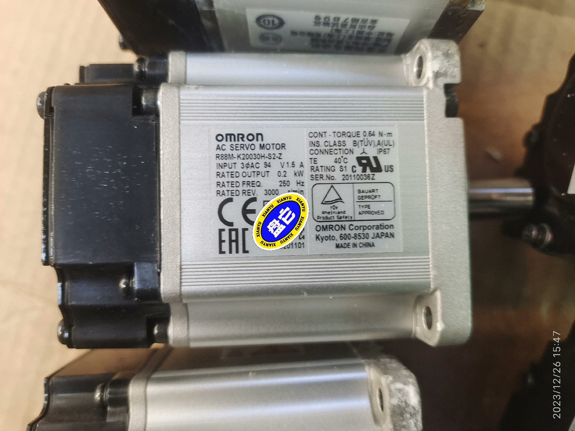 欧姆龙伺服电机R88M-K20030H-S2-Z