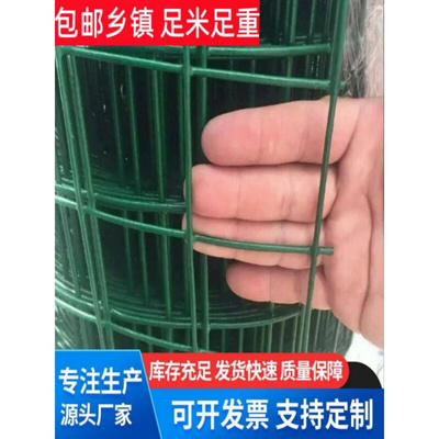 荷兰网绿色硬塑果菜园隔离防护防鼠塑料养殖拦鸡包塑钢铁丝网围栏