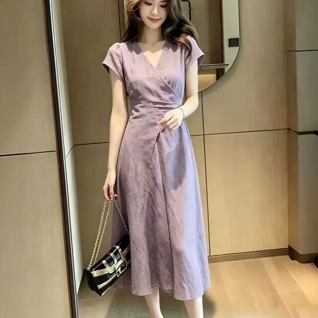 -清仓福利-新中式绝美连衣裙女夏季显瘦气质连衣裙M6J