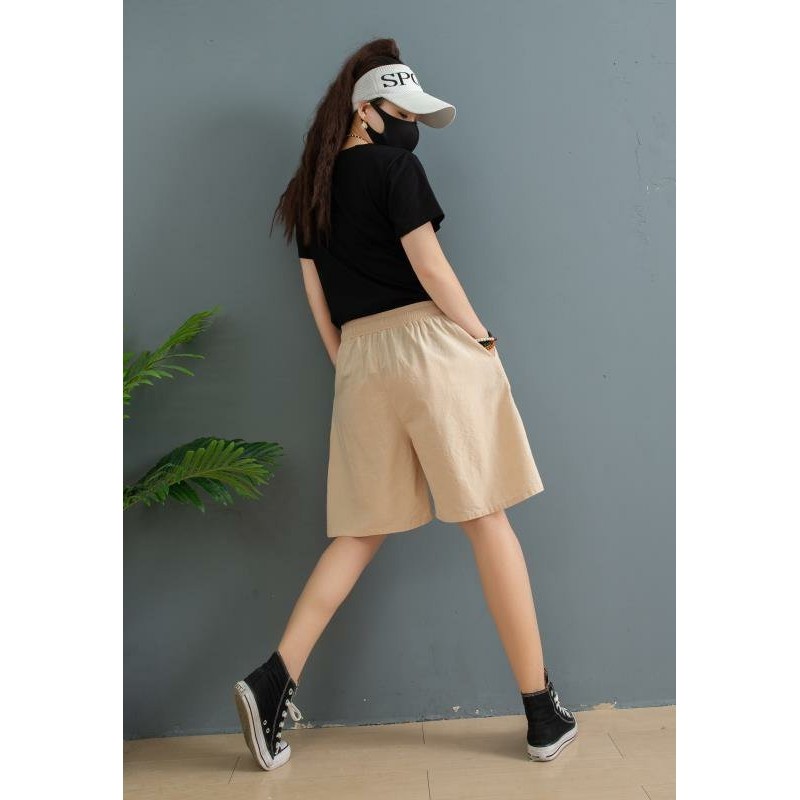 休闲亚麻棉麻短裤女宽松大码五分阔腿裤夏季宽松打底裤外穿女中裤,女装/女士精品,休闲运动套装,淘宝优惠券,粉丝福利购,淘宝优惠卷