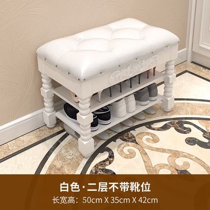欧式鞋柜新款换鞋凳门口可坐奶油风入户门美式实木轻奢实用
