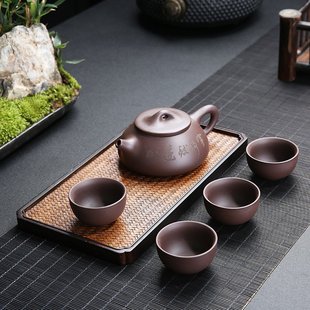 家用功夫一壶四杯原矿紫砂礼盒装 便携户外泡茶壶旅行茶具小套装