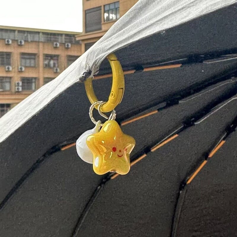 雨伞星星铃铛吊坠挂件可做钥匙扣雨伞装饰吊坠配件