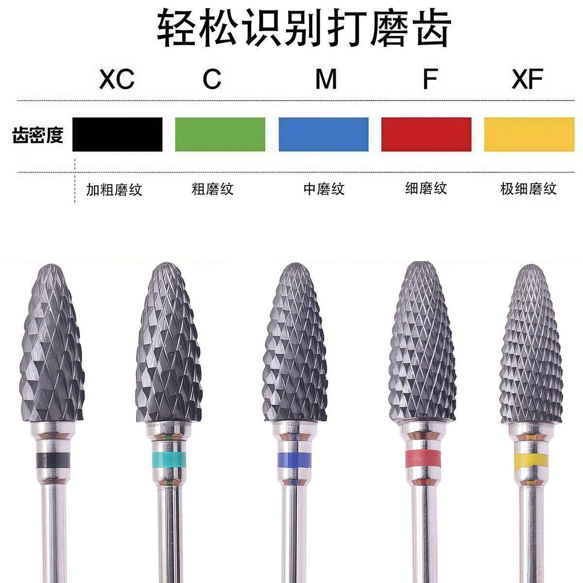 美甲陶瓷打磨头黑色玉米型卸甲打磨钻头电动打磨机专用去死皮工具