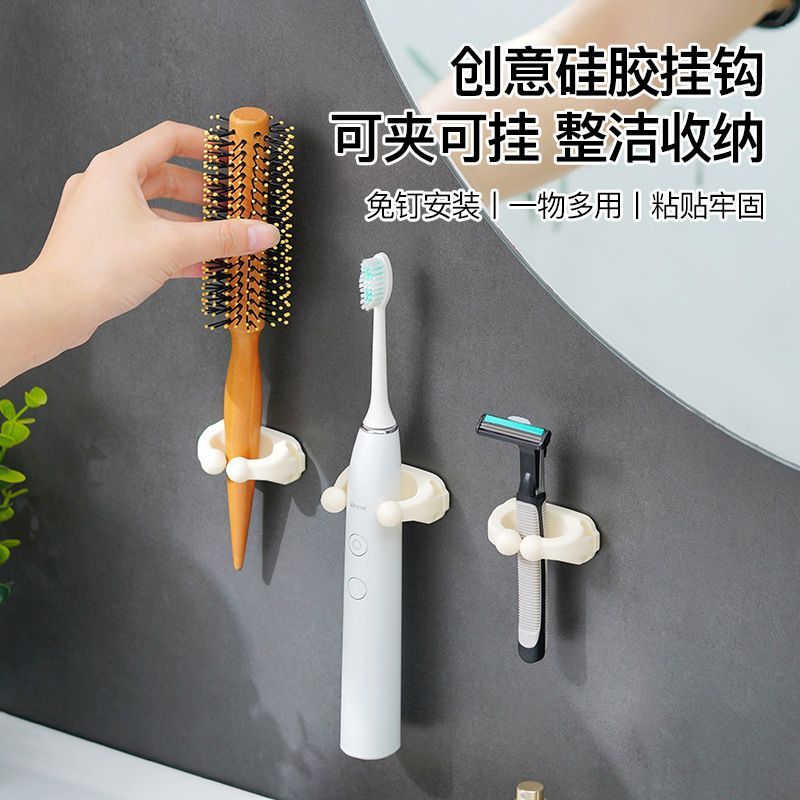 免钉强力无痕硅胶粘钩卫生间厨房多用壁挂收纳小挂钩