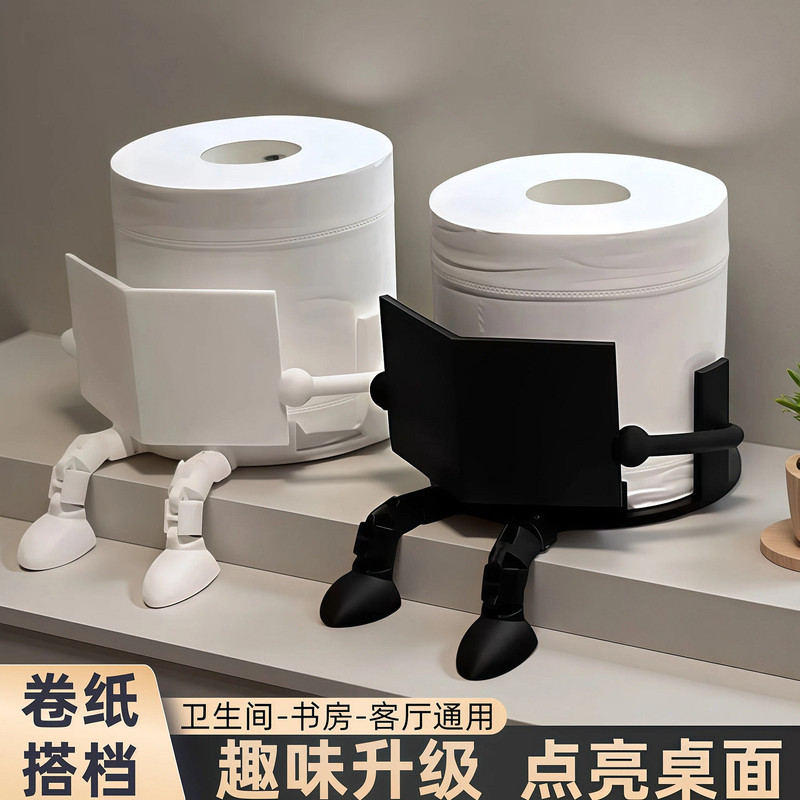 桌面卷纸架趣味纸巾架家居装饰摆件网红款装饰摆件跨境爆款