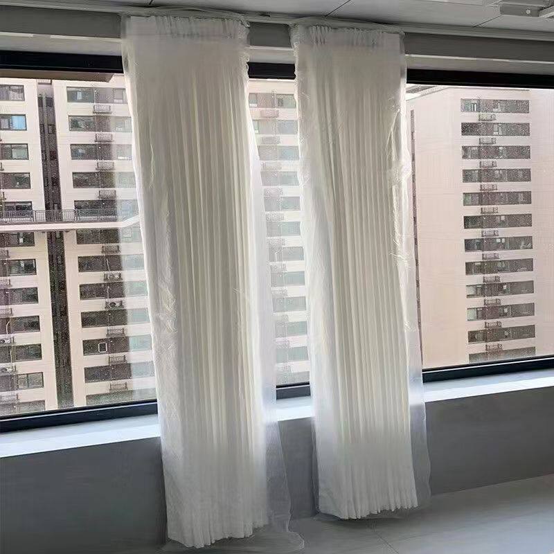 家用装修保洁一次性透明直筒窗帘收纳保护袋