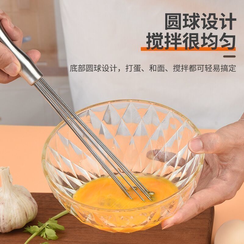 家用不锈钢直立手动打蛋器烘焙奶油面粉打发手持厨房搅拌工具