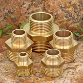 黄铜异径对丝直接变径双外丝大小头转换接头配件2分转4分1寸转6分